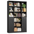 Homfa 74.2" Tall Bookcases with 2 Drawers & Adjustable Book Shelf, 6 Tier Wooden Display Bookshelf Storage for Living Room Home Office, Black