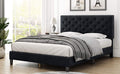 Homfa Full Bed Frame, Modern Upholstered Platform Bed with Headboard, Heavy Duty Bed Frame with Wood Slat Support, No Box Spring Required, Easy Assembly (Full, Black)