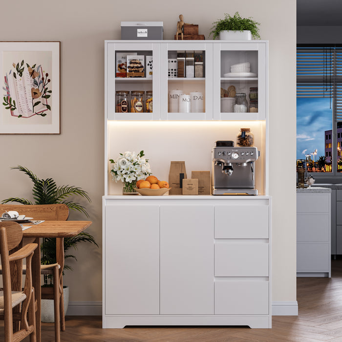 Homfa Kitchen Large Pantry Cabinet