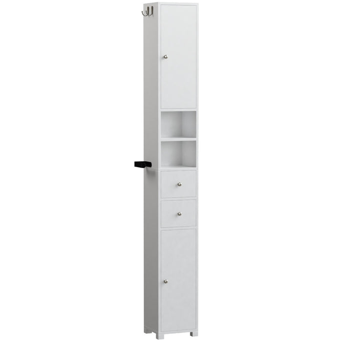 Homfa Tall Bathroom Storage Cabinet with Storage Drawers, White