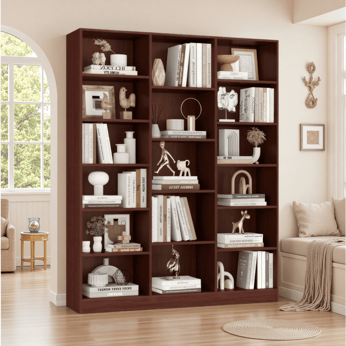 Homfa 72"H Kitchen Pantry Storage Cabinet, 8 Door Pantry Cabinet with Microwave Stand & Wine Rack for Kitchen, Dining Room, Gray