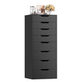 Homfa Vertical 8 Drawer Dresser, 44.5¡¯¡®H Modern Drawers Dresser for Bedroom Living Room, Black