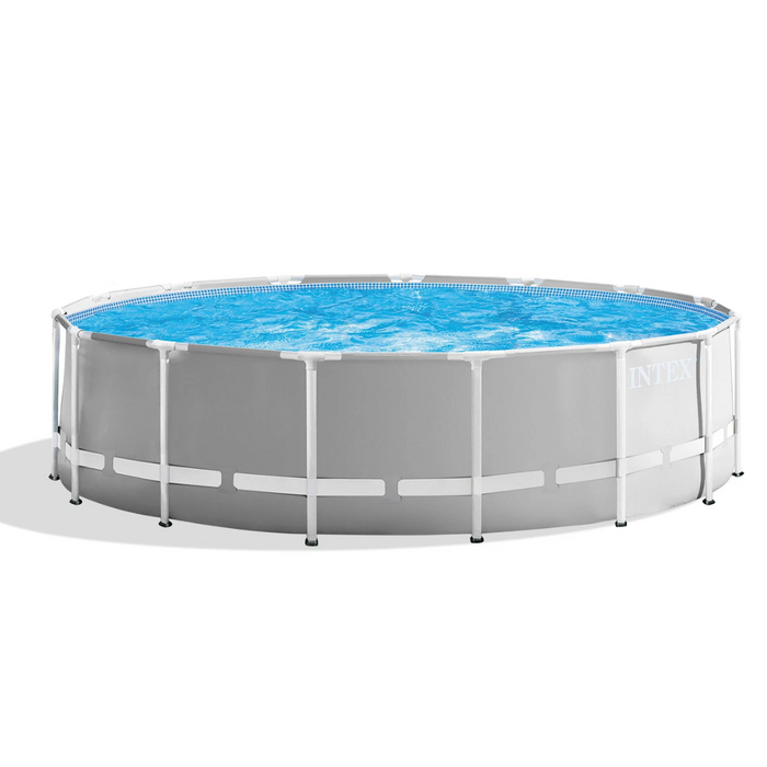 Intex Prism Frame Premium Above Ground Swimming Pool Set With Filter Pump & Safety Ladder (3.66mx99cm)