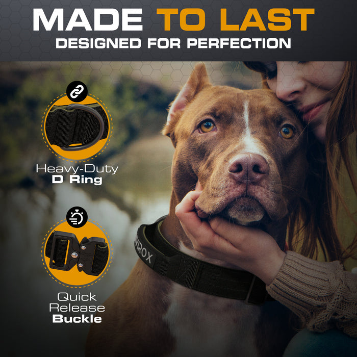 INVIROX Heavy-Duty Tactical Collar For Dogs - K9 Extreme Series - INVIROX DOG TRAINING GEAR