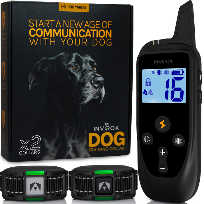 INVIROX X2 Dog Training Collars System For 2 Dogs - INVIROX DOG TRAINING GEAR