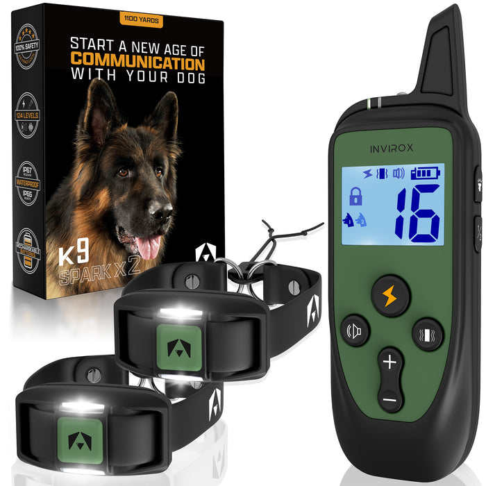 INVIROX X2 SPARK K9 Dog Training Collar - INVIROX DOG TRAINING GEAR
