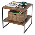Iron Nightstand in Industrial Brown