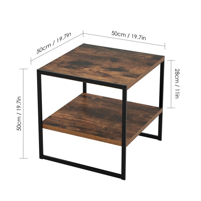 Iron Nightstand in Industrial Brown
