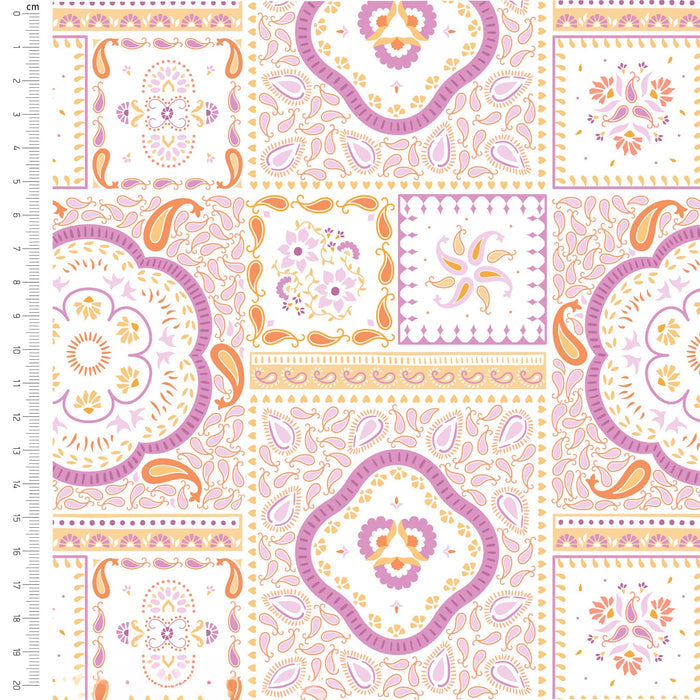 Patterned fabric with a ruler on the side