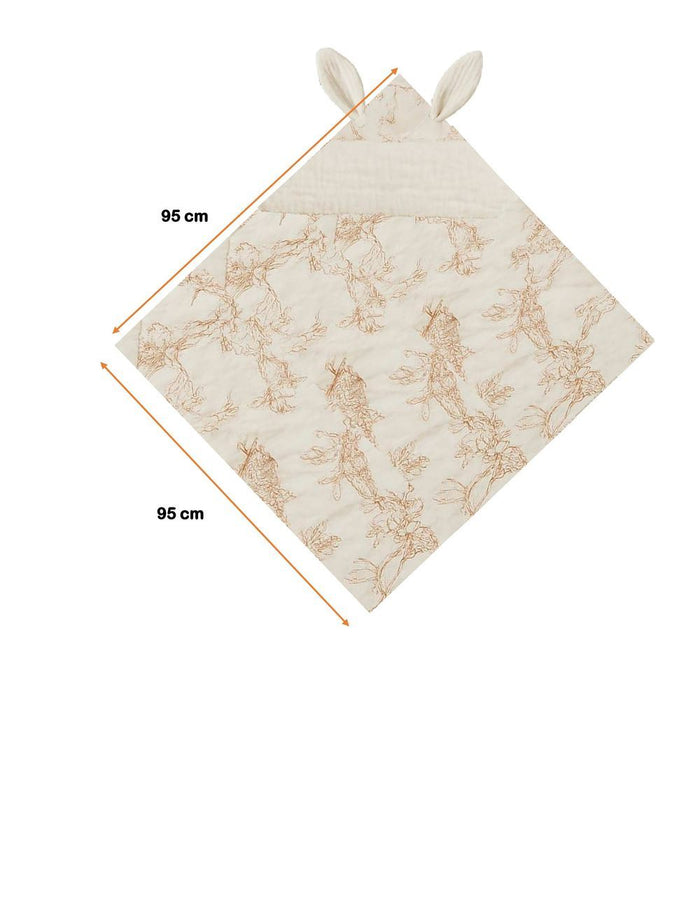 Kinder Valley Cieckadee Hooded Muslin Blanket (Cream)