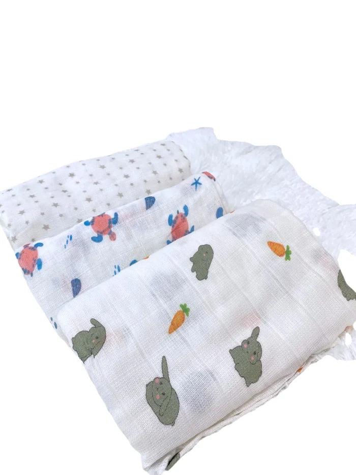 Kinder Valley Muslin Blanket Set - Pack of 3
