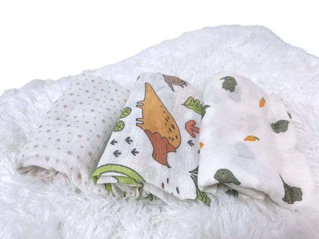 Kinder Valley Muslin Blanket Set - Pack of 3