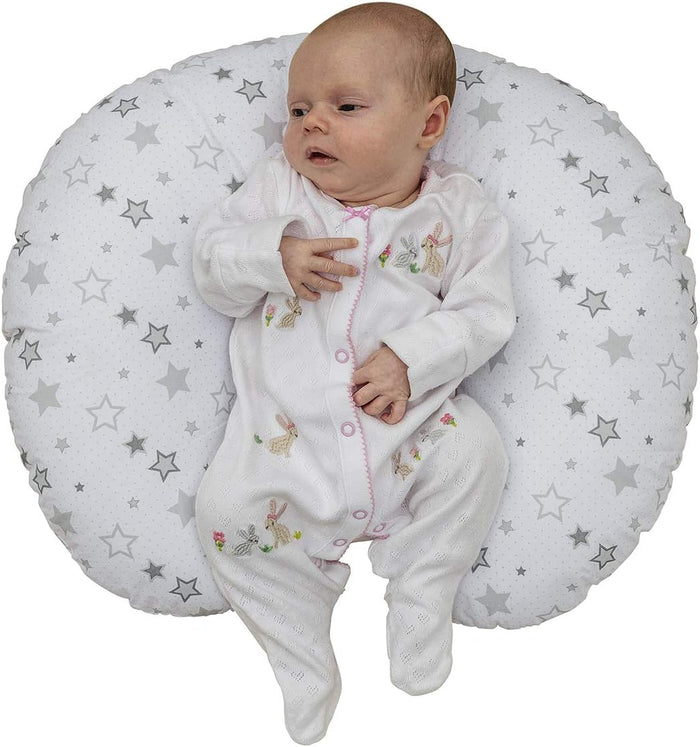 Kinder Valley Silver Star Donut Pillow