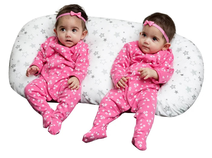 Kinder Valley Silver Star Twin Pillow (White)