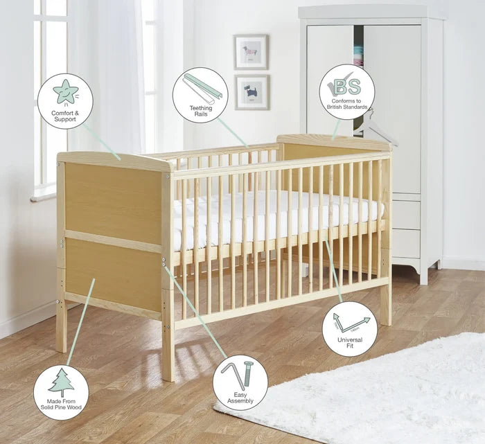 Kinder Valley Sydney Cot Bed (Natural)