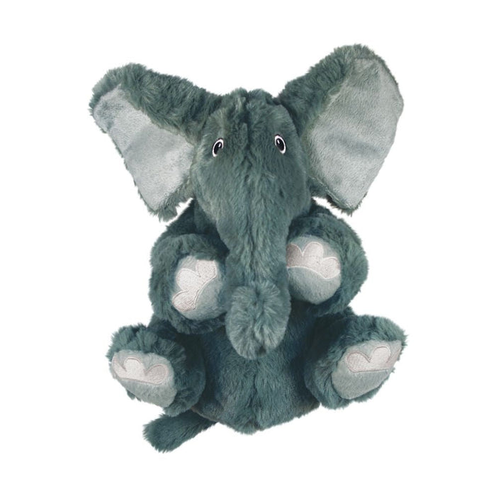 Stock image of the KONG Kiddos Comfort Animal Elephant, against a white background.