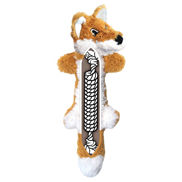 Diagram of the Scrunch Knot Fox, showing the inside with a rope.