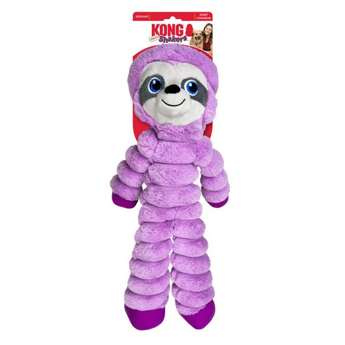Stock image of the Shakers Crumples Sloth, a lilac sloth toy, against a white background.