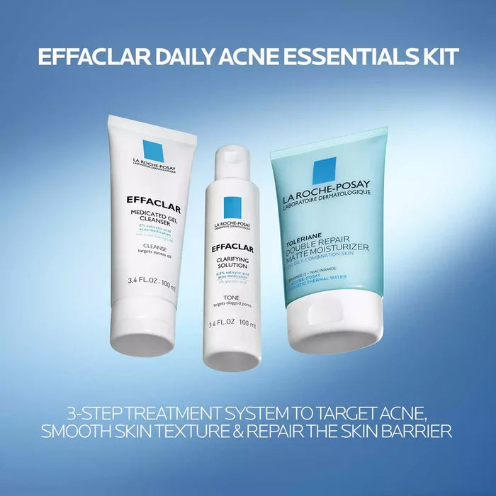 La Roche-Posay Effaclar Daily Acne Essentials Kit 3-Step 100ml Each