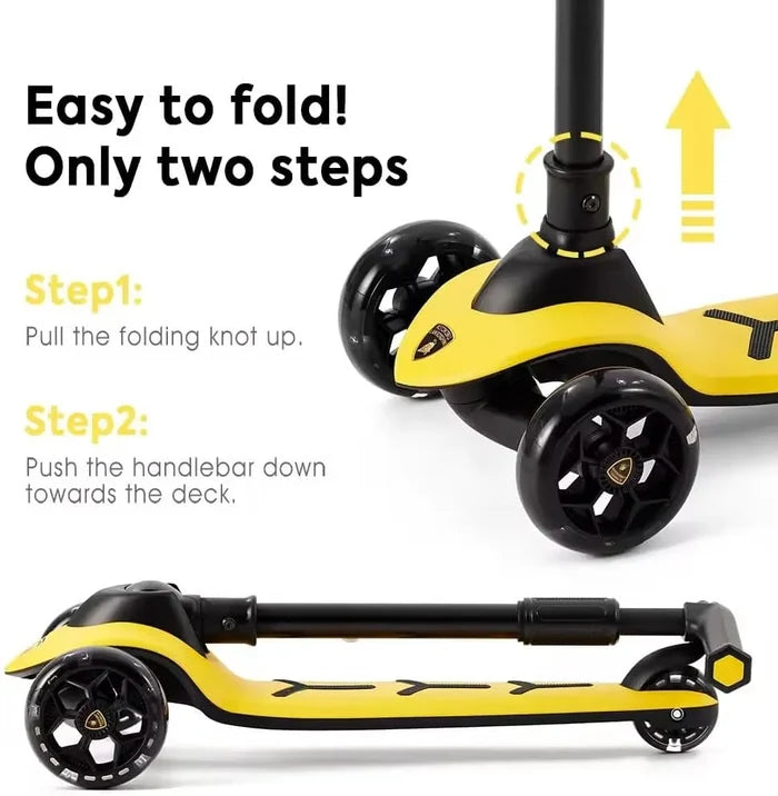 Lamborghini 3 Wheel Kids Scooter(yellow)
