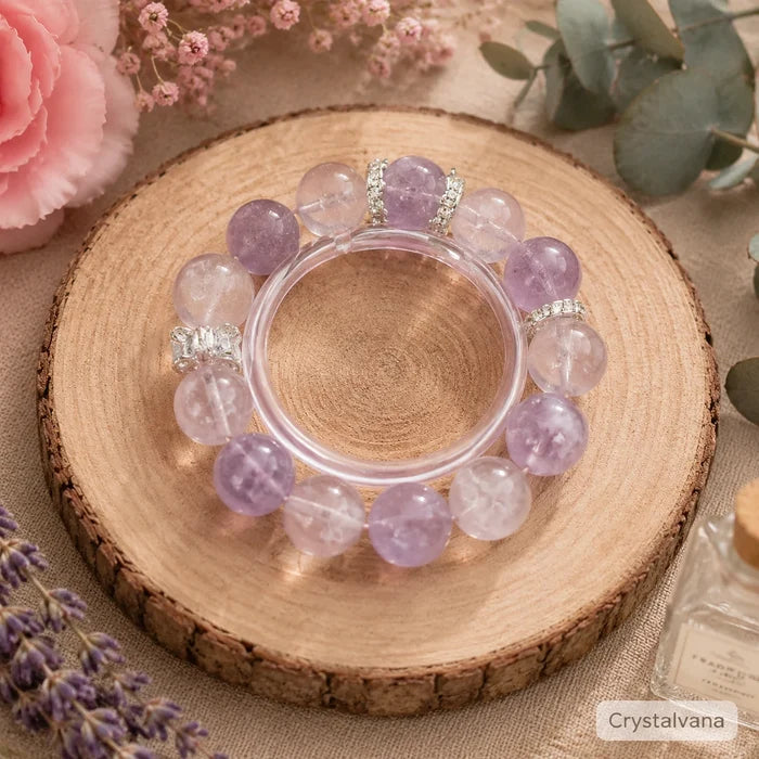 Lavender Amethyst Rose Bracelet Crystalvana 2