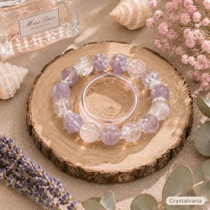 Lavender Amethyst Rose Bracelet Crystalvana 4