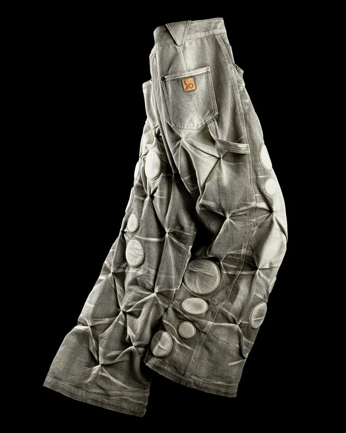 LIMESTONE ‘OXYGEN’ PADDED CANVAS PANTS