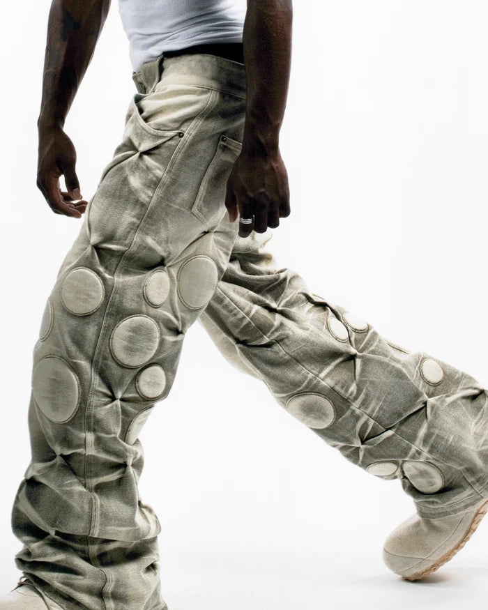 LIMESTONE ‘OXYGEN’ PADDED CANVAS PANTS