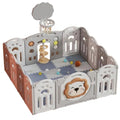 Little Angel Baby Foldable Fence Playpen And Basketball Hoop Set (16 Pcs)