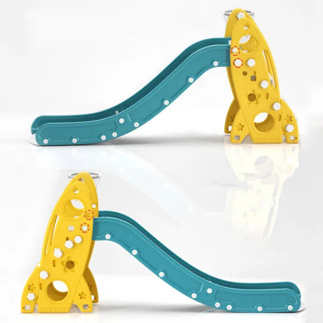 Little Angel Kids Slide, Swing, Basketball, And Football (Yellow)