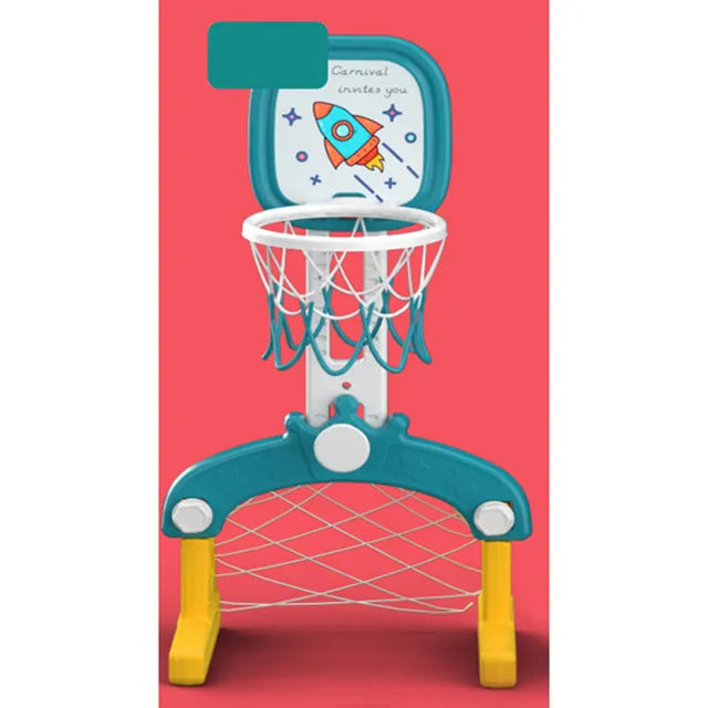 Little Angel Kids Slide, Swing, Basketball, And Football (Yellow)