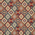 An aztec print on an upholstery tapestry fabric