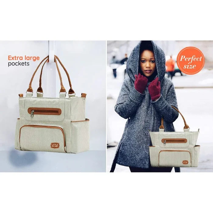 Little Story Diaper Bag Set With Stroller Hooks