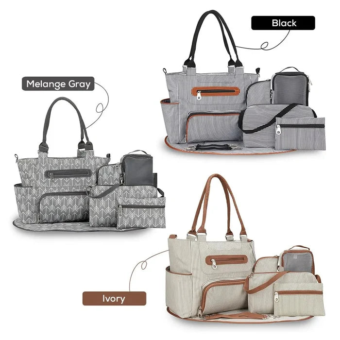 Little Story Diaper Bag Set With Stroller Hooks