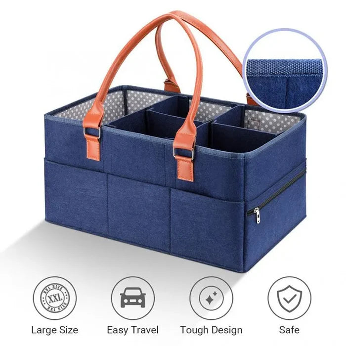 Little Story Premium Diaper Caddy (Blue)