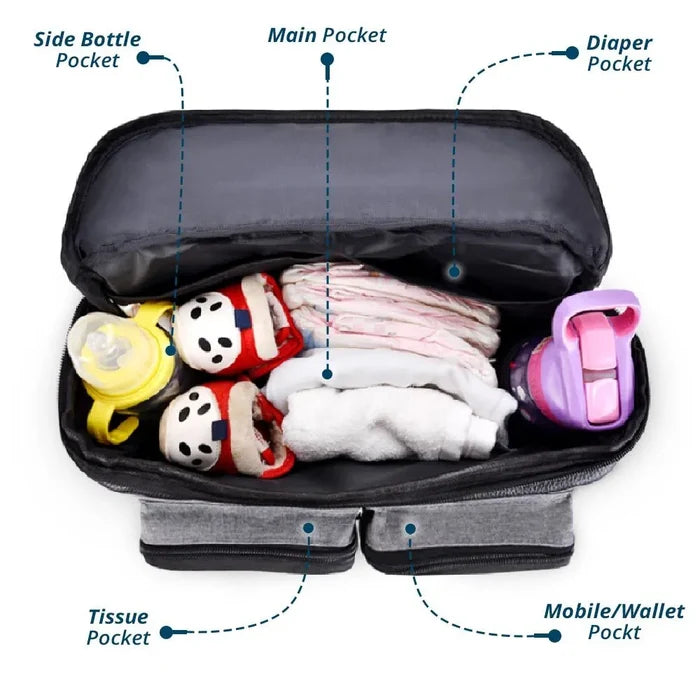 Little Story Stroller Organizer Travel Bag (Grey)