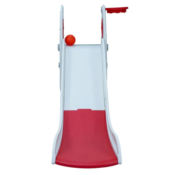 Little Toddler Medium Size Slide With Basketball Hoop (Light Red And White)‎180 x 70x 100 cm