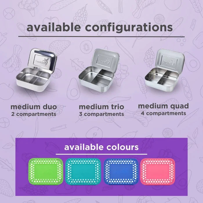 LunchBots Trio Bento Box 3 Compartments (Medium, 600ml)