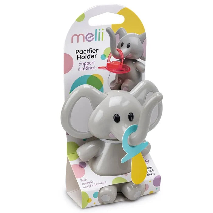 Melii Elephant Pacifier Holder (Grey Ears)