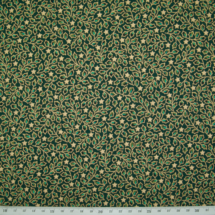 Mini Holly & Star - Christmas Cotton Fabric - Half Metre Bundle
