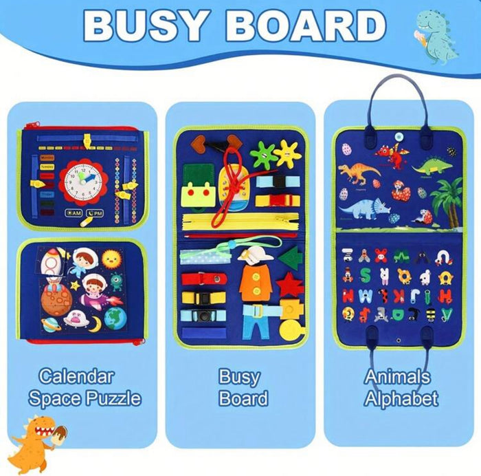 Montessori Busy Book – Sensory and Motor Skill Development Toy