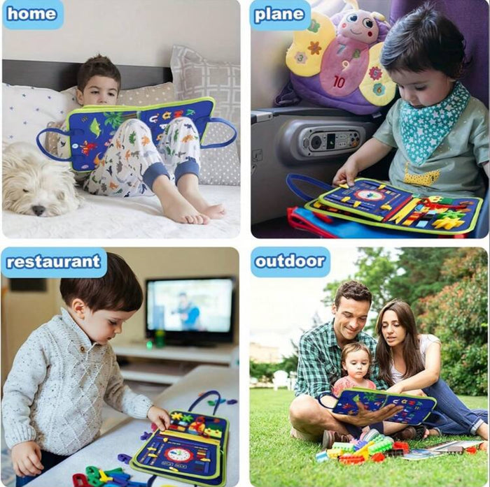 Montessori Busy Book – Sensory and Motor Skill Development Toy