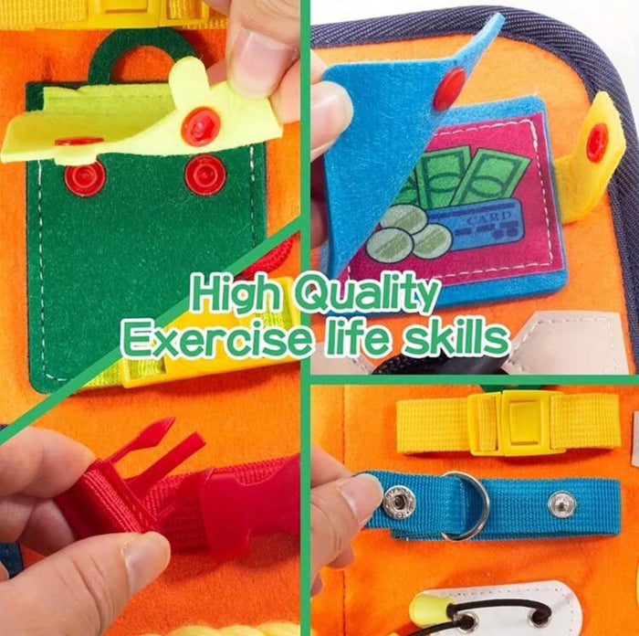 Montessori Busy Book – Sensory and Motor Skill Development Toy