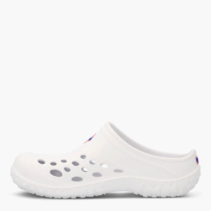 Muckster Lite Liberty Men's Clog MMLCMU01 white clog shoe on a white background
