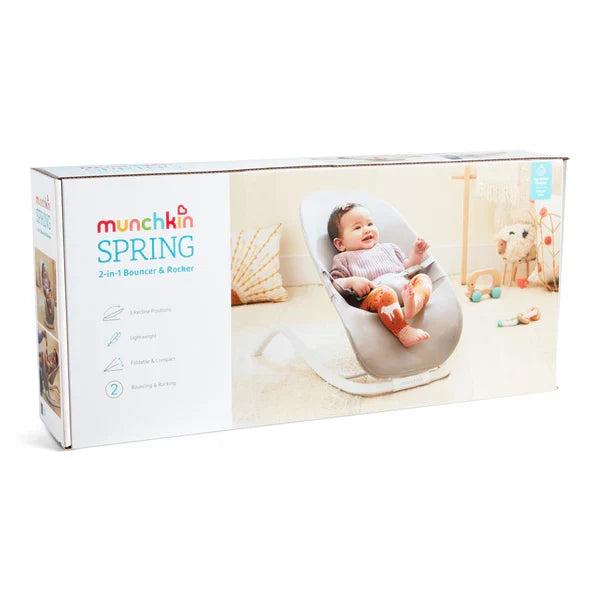 Munchkin Spring 2-in-1 Bouncer & Rocker (Grey)