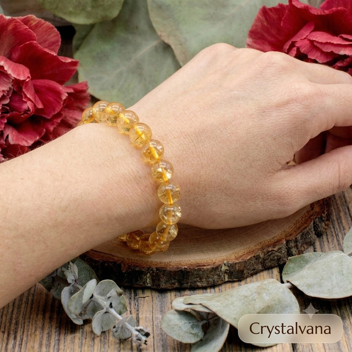 Citrine abundance bracelet on wrist - lifestyle