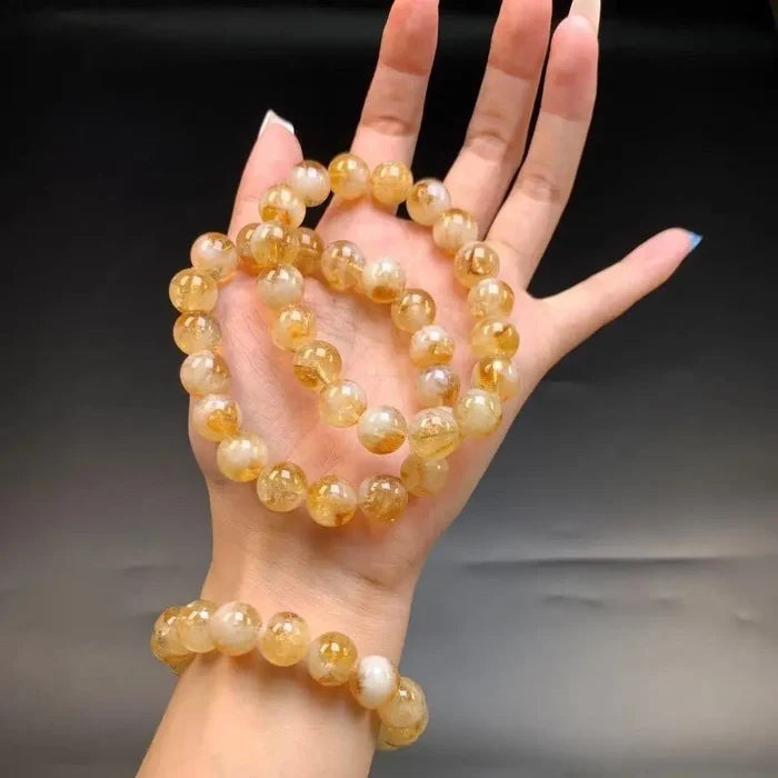 Natural Citrine crystal bracelet for abundance and confidence, Crystalvana