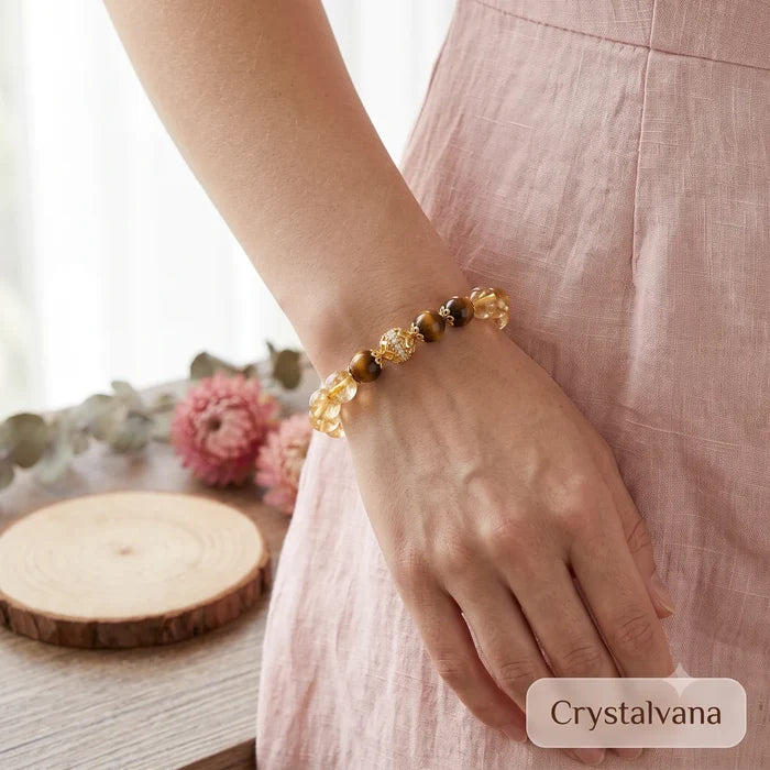 Citrine Tiger Eye Bracelet Crystalvana 3