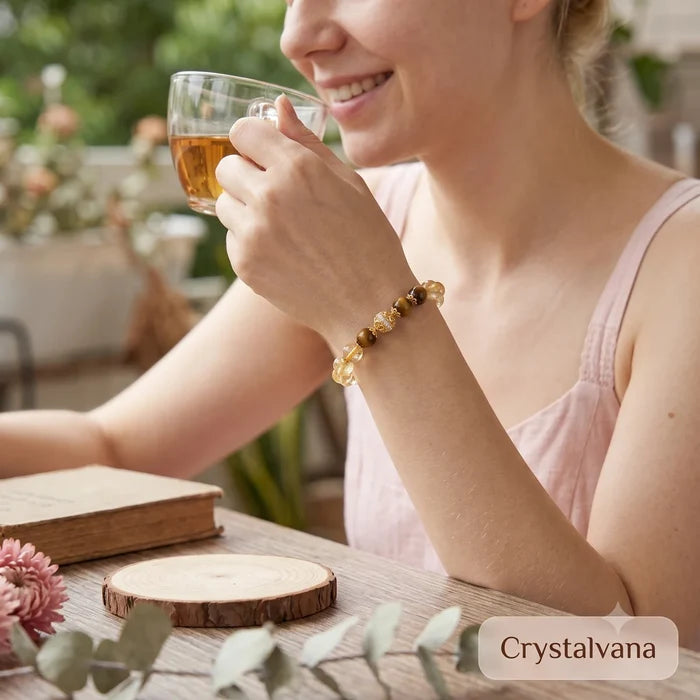 Citrine Tiger Eye Bracelet Crystalvana 5
