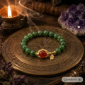 Natural Hetian Jade Green Silver Bracelet | Harmony & Protection | Crystalvana